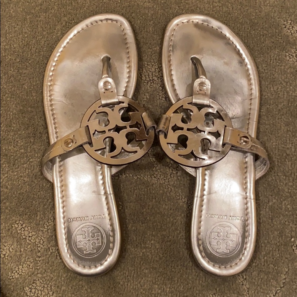 Tory Burch silver sandals